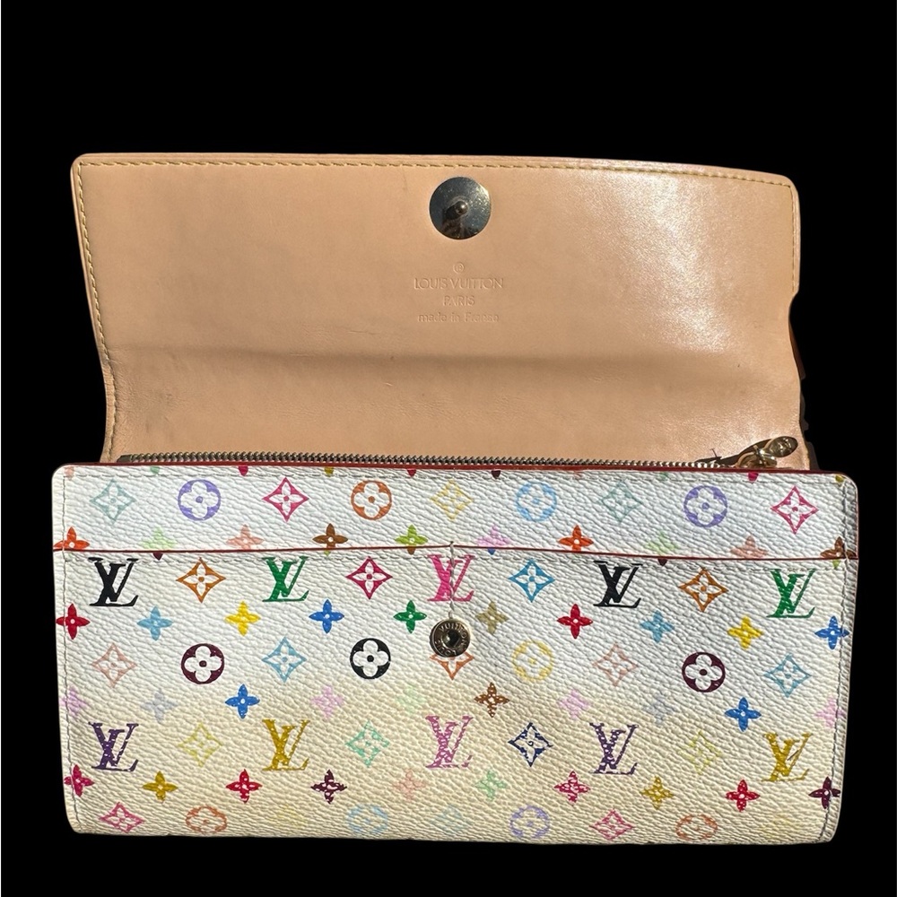 Louis Vuitton White Multicolor Monogram Canvas Continental Wallet - Picture 7 of 8
